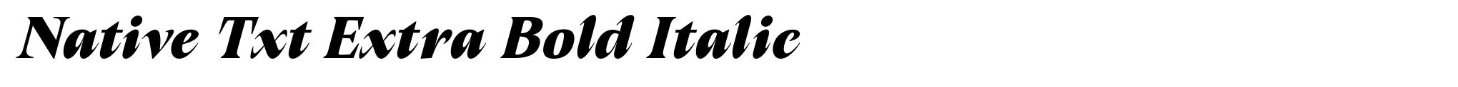 Native Txt Extra Bold Italic image